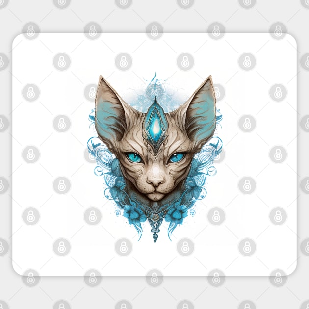 Sphynx Tattoo Art Sticker by Enchanted Reverie